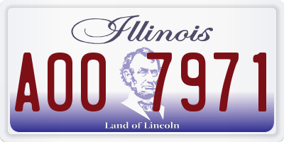IL license plate A007971