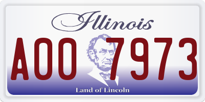 IL license plate A007973
