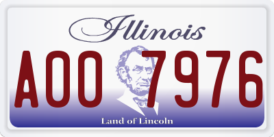 IL license plate A007976