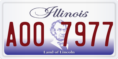 IL license plate A007977