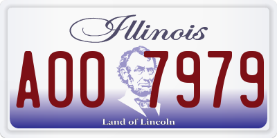 IL license plate A007979