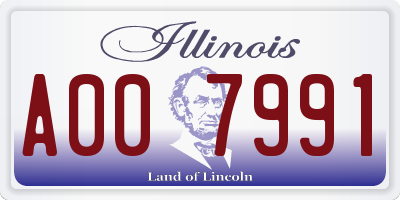 IL license plate A007991
