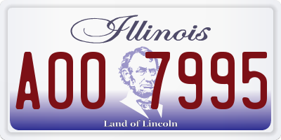 IL license plate A007995