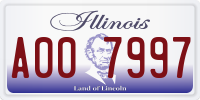 IL license plate A007997