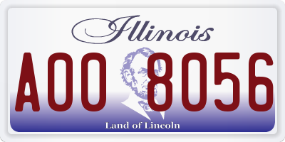 IL license plate A008056