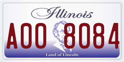 IL license plate A008084