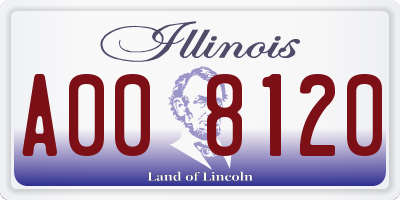 IL license plate A008120