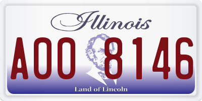 IL license plate A008146
