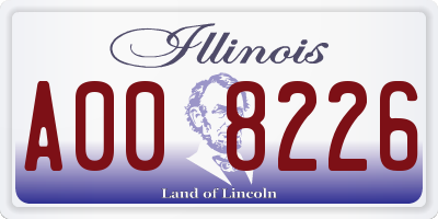 IL license plate A008226