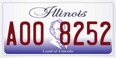IL license plate A008252