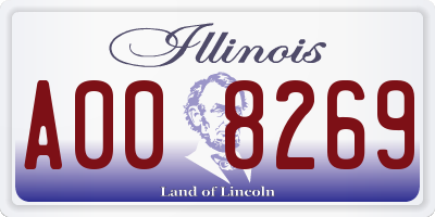 IL license plate A008269