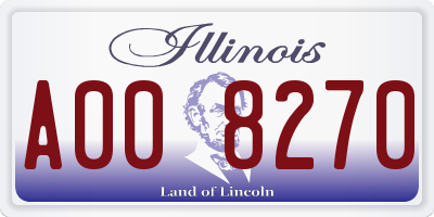IL license plate A008270