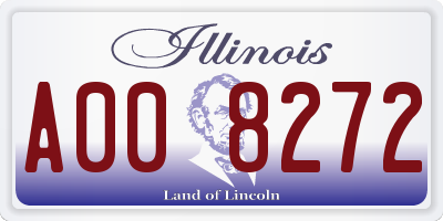 IL license plate A008272
