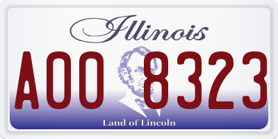 IL license plate A008323