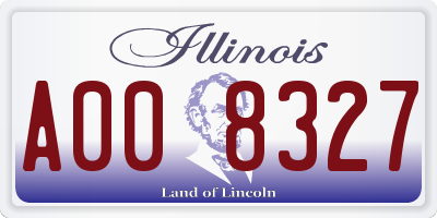 IL license plate A008327