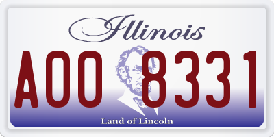 IL license plate A008331