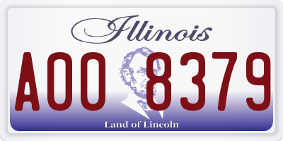 IL license plate A008379