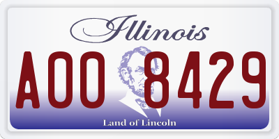 IL license plate A008429