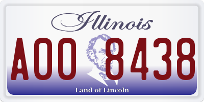 IL license plate A008438