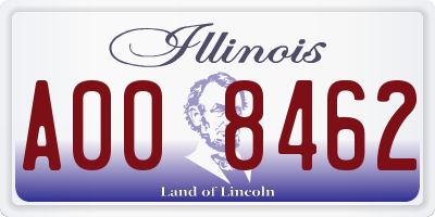IL license plate A008462