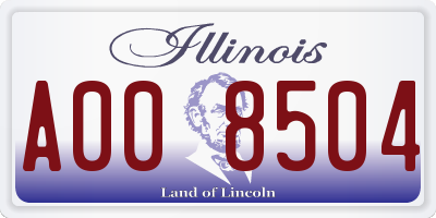 IL license plate A008504
