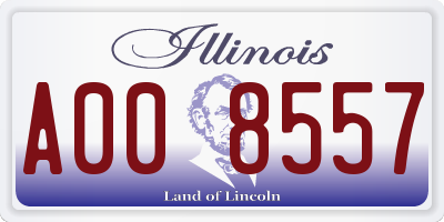 IL license plate A008557