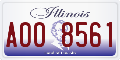 IL license plate A008561
