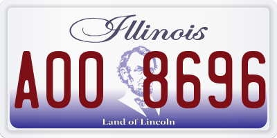 IL license plate A008696