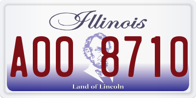 IL license plate A008710