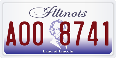 IL license plate A008741