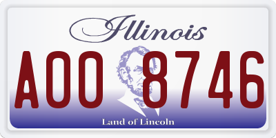 IL license plate A008746