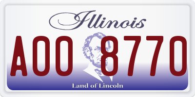 IL license plate A008770