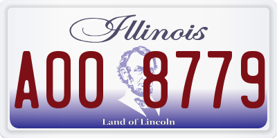 IL license plate A008779