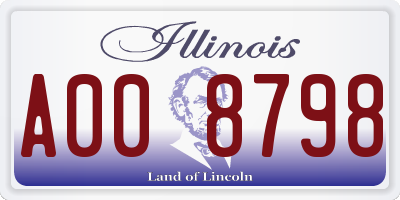 IL license plate A008798