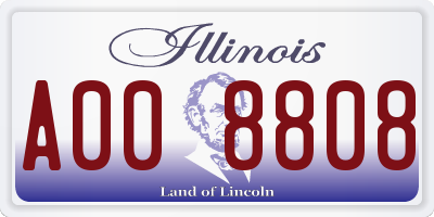 IL license plate A008808