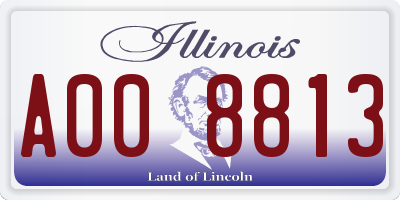 IL license plate A008813