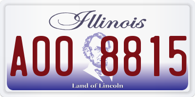 IL license plate A008815