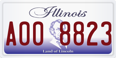 IL license plate A008823