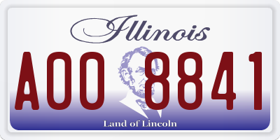 IL license plate A008841