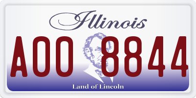 IL license plate A008844