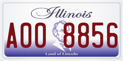 IL license plate A008856