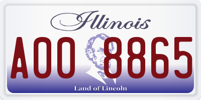 IL license plate A008865