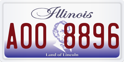 IL license plate A008896