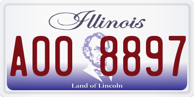 IL license plate A008897