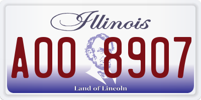 IL license plate A008907