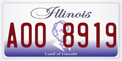 IL license plate A008919