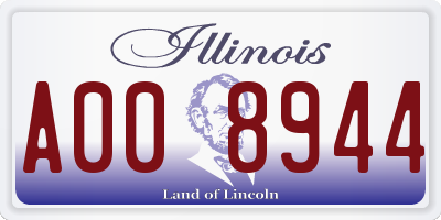 IL license plate A008944