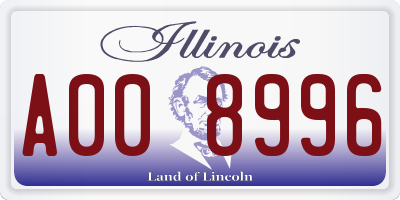 IL license plate A008996