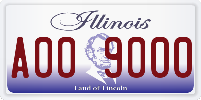 IL license plate A009000