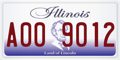 IL license plate A009012